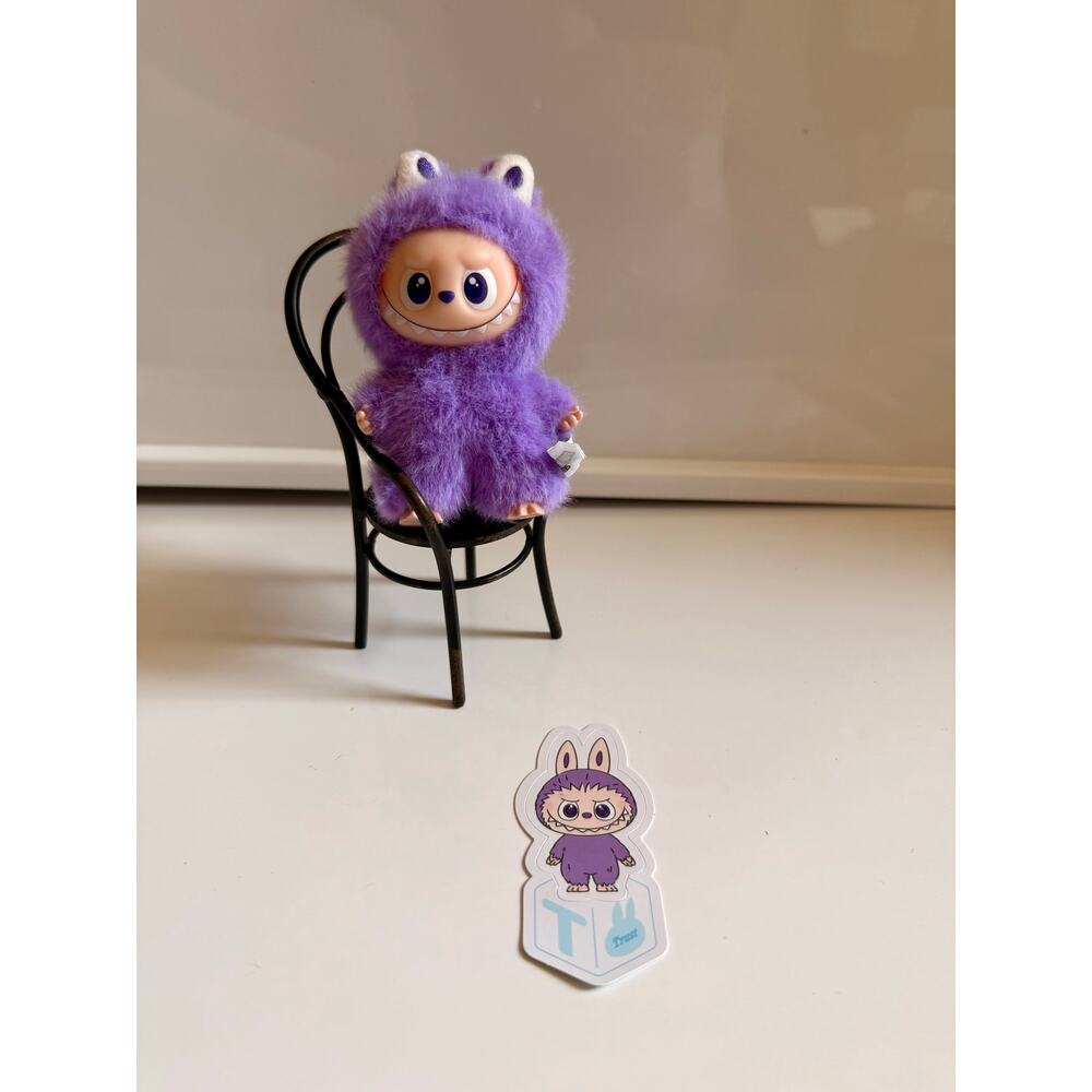 Authentic Pin for love Lububu plush letter : T Popmart V4